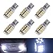 XT AUTO 6pcs Super Bright Cool White T10 Wedge 42-SMD 3528 LED Light bulbs W5W 2825 158 192 168 194 for Car Boot Trunk Map Light Number Plate License Light