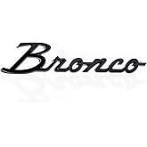 Mini Ford Vintage Script Bronco Mini Decorative Novelty Black Logo Plastic Emblem. Industrial Strength 3M Adhesive Backing