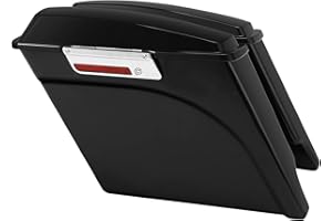 XFMT Motorcycle Stretched Saddlebags 5" Extended Hard Saddle Bags For Harley Touring Road King Street Glide Road Glide Electra Glide Ultra Classic 1993-2013