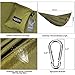G4Free Portable Hammock - Lightweight Pure Color Nylon Fabric Parachute Hammock for Outdoor Camping, Hiking,Travel, Hammock Ropes & Steel Carabiners Included(Camel)