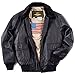 Landing Leathers Men's Navy G-1 Leather Flight Bomber Jacket - Brown XL