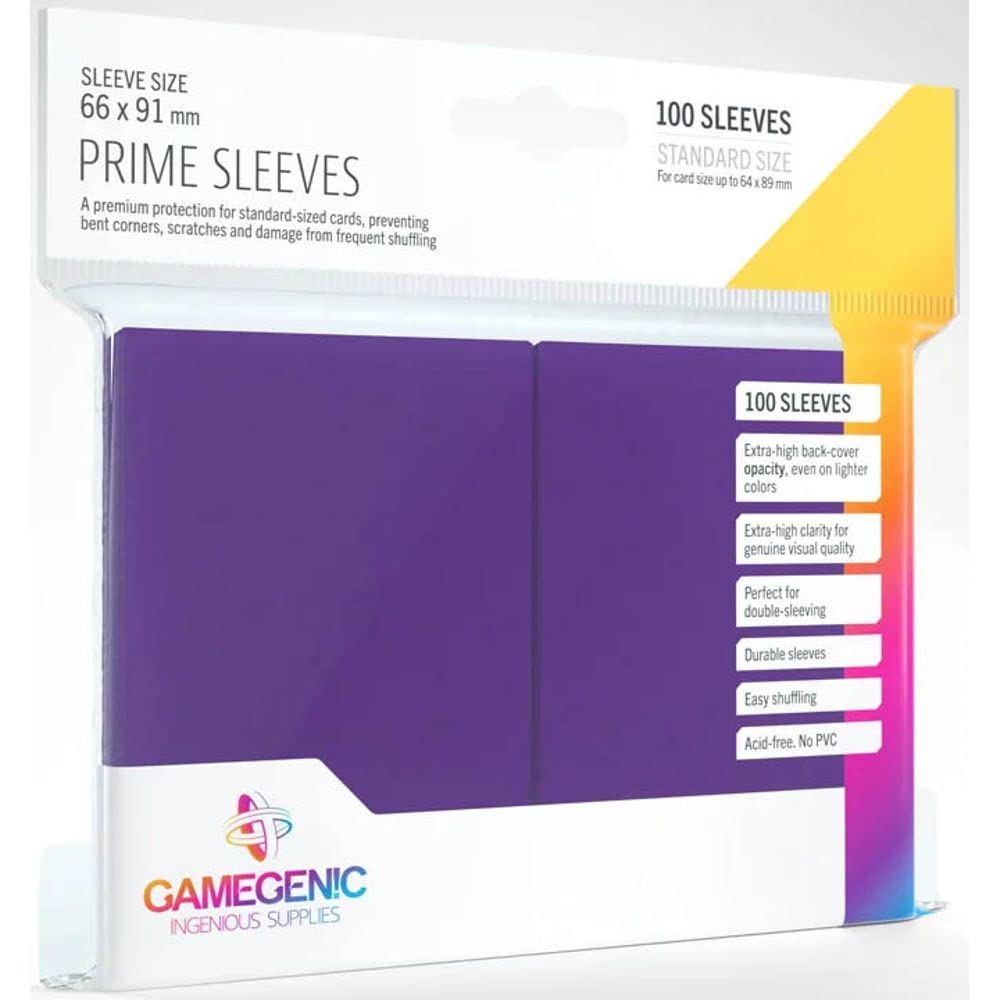 Gamegenic GGS11021ML Prime Sleeves (100-Pack), Purple, GGS10021ML