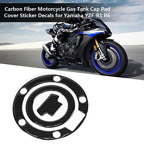 EVGATSAUTO Motorfiets Tank Sticker, Koolstofvezel Motorfiets Gas Tank Cap Pad Cover Sticker Decals fit voor Yamaha YZF… - Image 8