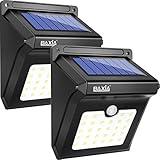 BAXIA TECHNOLOGY Solar Lights,28 LED Solar Motion Sensor Security Lights,Waterproof Wireless Outdoor Lighting for Outside Wall,Gate,Door,Patio,Yard,Garden,Driveway(2 Packs)