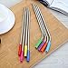 Muzerdo Stainless Steel Straws, Amazer 10.5 inches Reusable Drinking Straws for 20 or 30 oz Tumblers, 4 Straight + 4 Bent + 8 Silicone Covers + 2 Brushes +1 Pouch