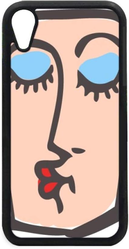 Amazon Kiss 抽象的な顔のスケッチ絵文字 Iphone Xr用ケースアップルカバー電話保護 Diythinker ケース カバー