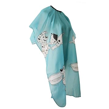 Electomania Water Repellent Kids Hair Cut Cape Gown Salon Hairdresser Dog Print Barber Cloth (Blue)