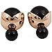 18k Gold Plated Colorful Jewelry Cool Reversible Double Sided Round Pearl Balls Stud Earring for Women (F771)