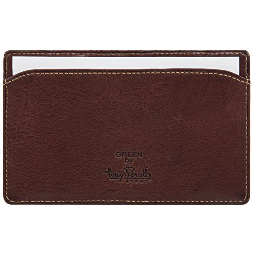 Tony Perotti Women's Italian Leather Pocket Note Memo Jotter Writing Pad Holder Case fits 5 x 3 Paper Index Cards Best for Doodle Drawing Or Scratch Drafts, Brown