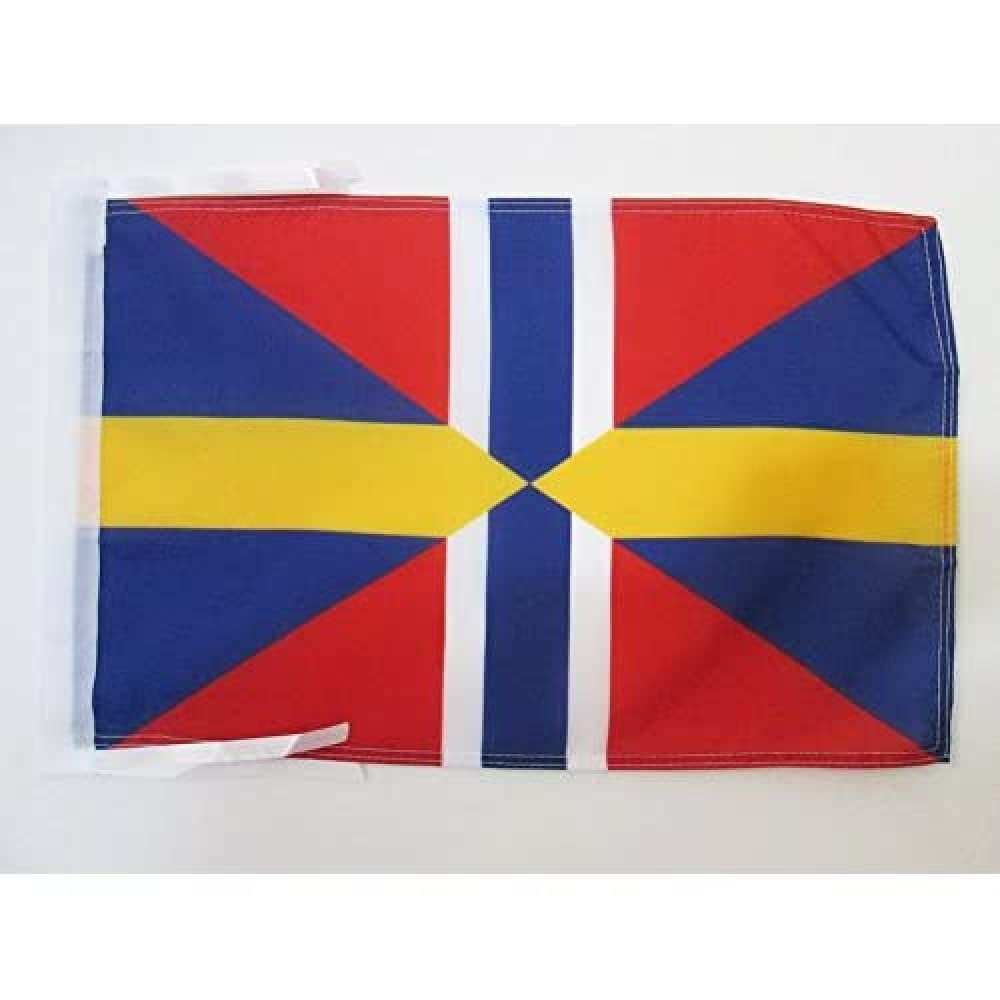 AZ FLAG - Sweden and Norway 1814-1905 Flag - 18'' x 12'' - 100% Polyester Sweden and Norway Small Banner with Two Cords - Fade Resistant - Vivid Colors - 18x12 in - 45x30 Cm — image 1