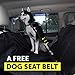 Car Seat Covers for Dogs - Washable - Waterproof - with Non-Slide Back Side - Pet Hammock for Car -Easy Installing Bench Seat Cover with Straps and Belt Holes -Comes with Storage Bag and Dog Seat Belt