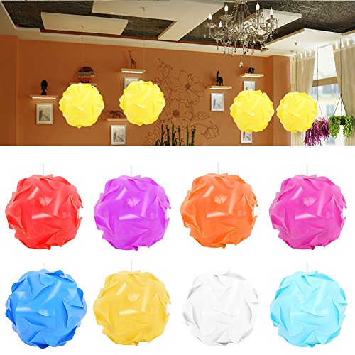 30X Elements Modern IQ Puzzle Jigsaw Light Lamp Shade Ceiling Lampshade DIY Hot (Dark Blue) - Thumbnail 2