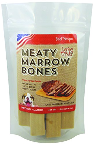 Loving Pets Products Yummy Bone Chicken Flavor Filled Bone, Dog Treat, Medium 13 oz