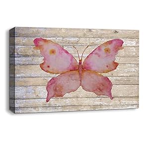 Canvas Wall Art Colorful Butterfly Painting Artwork for Home Prints Framed - 12x18 inches