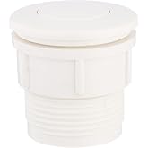 Waterway Plastics 806105114501 White 1-1/2" Spa Air Button Flush