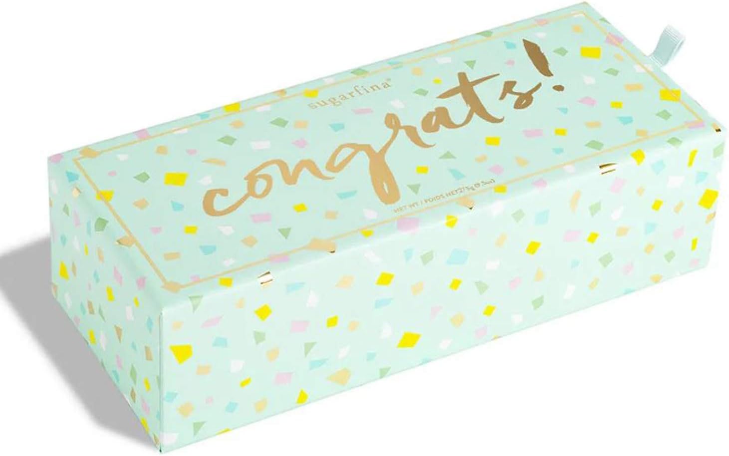 Sugarfina Congrats Candy Bento Box! 3 Flavors Rainbow Bears, Sparkle Pops, And Chocolate Confetti! 3 Piece Assorted Candy Gift Box! Perfect Sweet Candy Gifts!