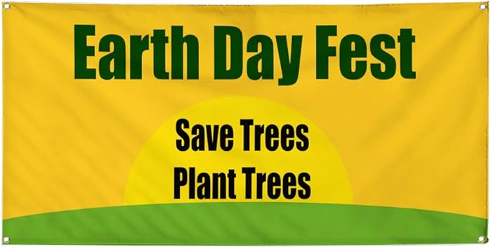 Amazon Com Vinyl Banner Sign Earth Day Save Trees Plant Trees