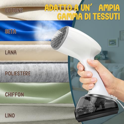 Rolipo Portable Vertical Clothes Ironer Steam Ironer with Large 360ml Tank, Quick Wrinkle Removal, Portable Ironer Ideal for Home, Office and Travel