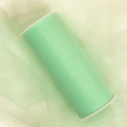 Fabric Cloth Mint Tulle 6" X 25yd - Fabric by Paper Mart