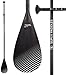 SUP Paddle - Carbon Fiber & Fiberglass Paddles - 3 Piece Adjustable Paddle Board Paddles - Carbon Fiber or Fiberglass Performance Blades with Lightweight Aluminum Shaft Stand-Up Paddles