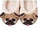 GaraTia Pug Slippers for Women Cute Dog Slippers Socks Warm Animal Soft Plush House Shoes Indoor 9-10