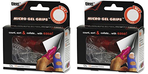Lee Tippi Micro Gel Fingertip Grips - Size 9 Large - 10 Pack (S61090), 2 Packs