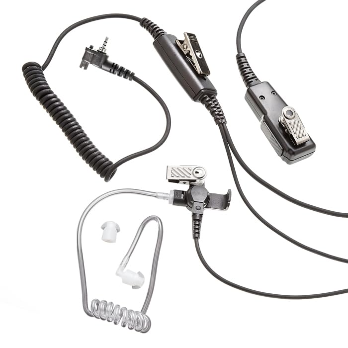 Professional HEavy Duty Earpiece Headset with PTT Microphone for Motorola Tetra MTH800, MTH850, MTH650 Airwave