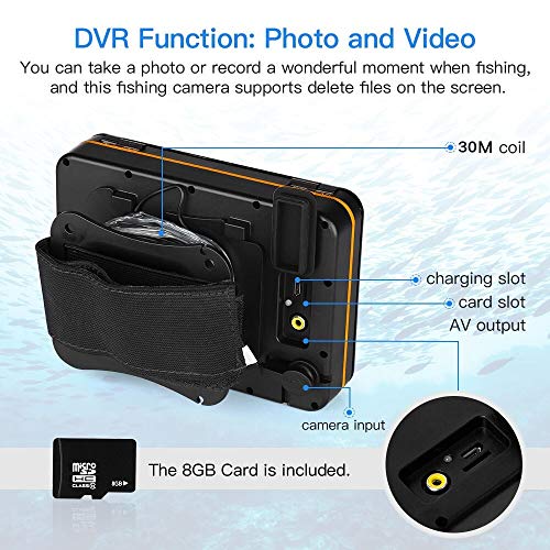 MOOCOR Fish Finder Underwater Ice Fishing Camera HD 1000TVL with 5" LCD