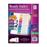 (3 Pack Value Bundle) AVE11127 Ready Index Contemporary Table of Contents Divider, Jan-Dec, Multi, Letter