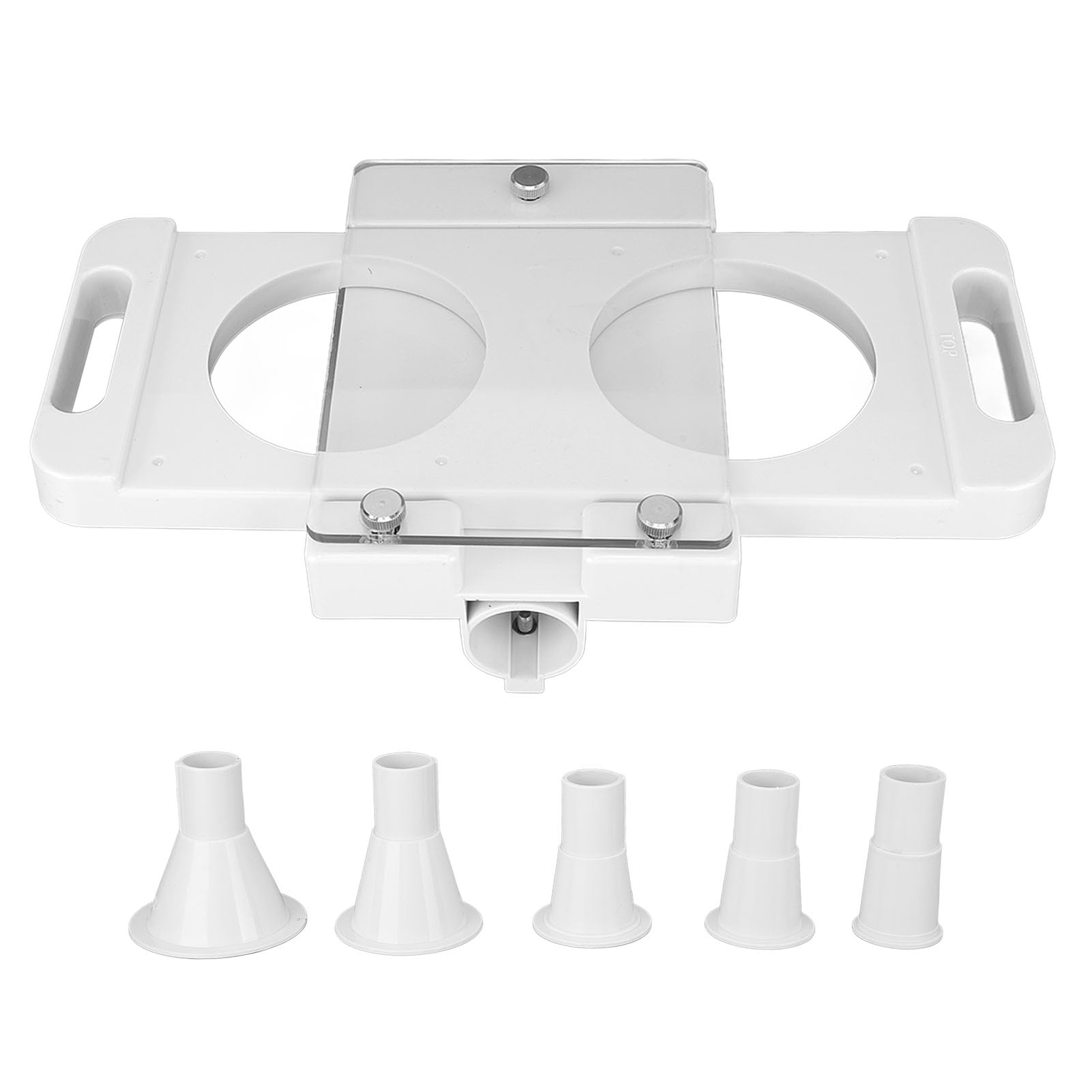 Photo 1 of COSMICROWAVE Hamburger Pressing Mould Maker, Auto Burger Patty Maker, 2 Holes Non Stick, Food Grinder Attachment and LEM Meat Grinders