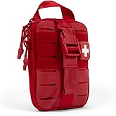 My Medic Sidekick Pro - Camping Hiking and Backpacking First Aid Kit - 70 Items with Tourniquet - HSA and FSA Eligible - Small Ifak Great for Travel or Motorcycle - Portable Emergency Kit – Red
