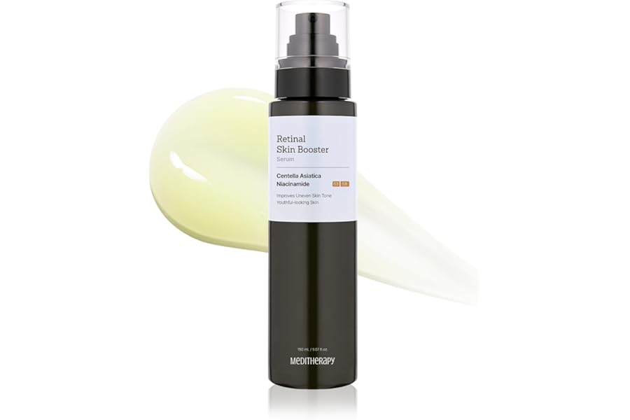 MEDITHERAPY Retinal Skin Booster Serum | Retinaldehyde, Niacinamide Anti-Aging Serum - K-Beauty Facial Serum for Fine Lines, Firming & Radiance | Hydrating Face Serum All Skin Types, 5.07 fl oz