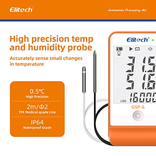 Elitech Digital Temperature Humidity Data Logger Pharmacy Refrigerator