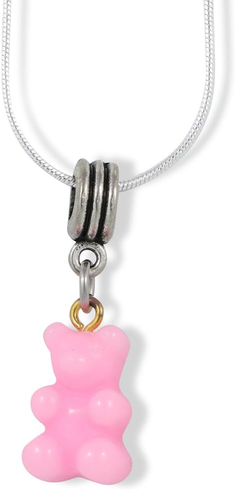 Gummy Bear Charm Snake Chain Necklace