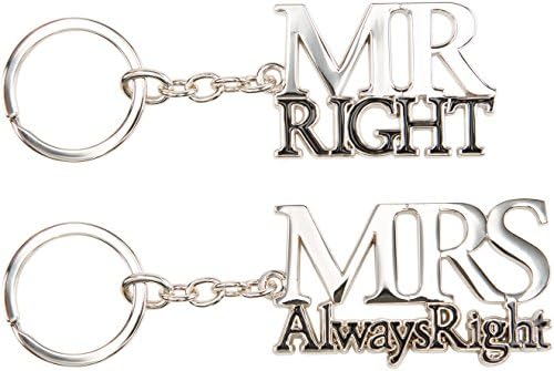 Glorious Occasions Key Chain Set of 2 Mrs Always Right Wedding Set