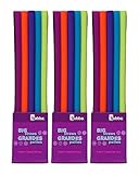 Bubba Big Straws 5ct Reusable Staws, Bold Colors (Pack of 3)