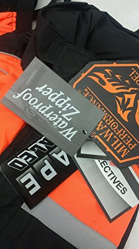 Men's Motorcycle Motorbike 100% Nylon RAIN Suit Gear Black Orange Durable New (XL Regular) - Thumbnail 5