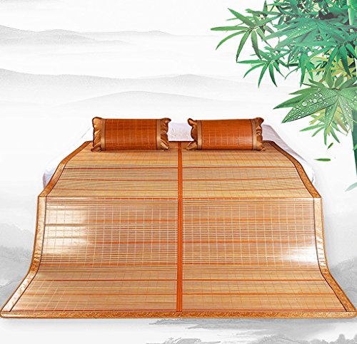 DGF Bamboo Sleeping Mats Non-slip Breathable Bamboo Mats Can Be Double-sided Stacked Multi-size Optional ( Size : 120195cm )