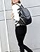 UTO Women Backpack Purse PU Washed Leather Large Capacity Ladies Rucksack Shoulder Bag Black