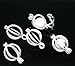 HOUSWEETY 5 Silver Plated Hollow Filigree Cage Pendants 19x12mm (Fit 6-9mm Beads)