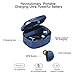 Wireless Earbuds, Soundmoov Truly Bluetooth Earphones with Charging Box Noise Cancelling Sweatproof Mini Bluetooth Headphones Compatible iPhone iPad, Smartphones Tablets, Laptop and More (Blue)