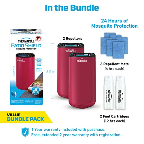 Thermacell Patio Shield Mosquito Repeller; Highly Effective Mosquito