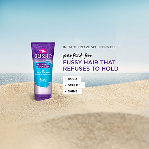 Aussie Instant Freeze Sculpting Hair Gel 7 Oz (Pack of 3)