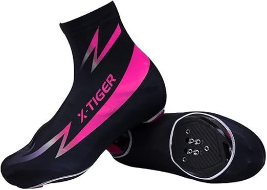 pink cycling overshoes