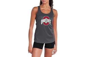 CAMPUS LAB Official NCAA Collegiate Women's Sport Active Racerback Tank Top Primary Logo Charcoal Collection