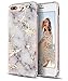 Spevert iPhone 7 Plus Case,iPhone 8 Plus Case,Marble Pattern Hybrid Hard Back Soft TPU Raised Edge Ultra-Thin Shock Absorption Protective Case for iPhone 7 Plus/iPhone 8 Plus - White