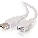 Legrand - C2G USB Long Extension Cable, USB A to A Cable, Black Plug and Play Cable, 2 Meters (6.56 Feet) USB Extension Cable