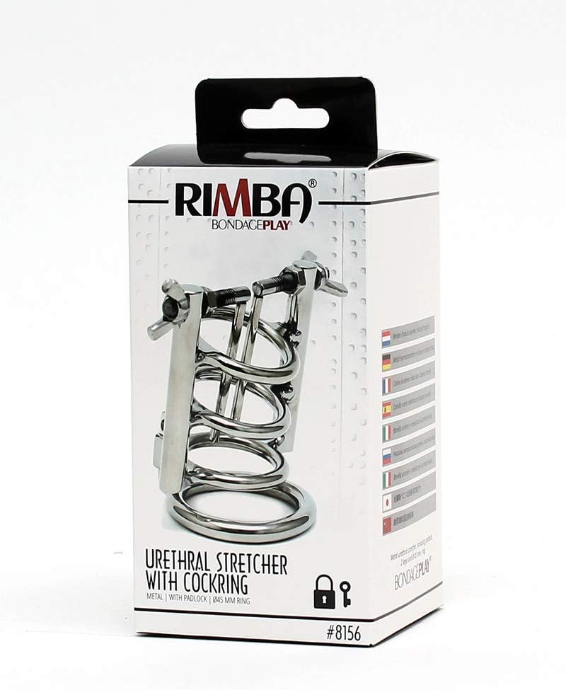Rimba Urethral Stretcher with Cockring and Padlock, 200 g, Silver - Image 5