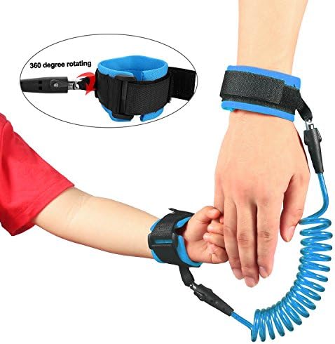 Anti Lost Wrist Link for baby Kids &amp; Toddlers Safety, Leash Harness Rope Strap &amp; Walking Hand Belt (Blue 1.5m)