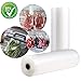 Food Saver Bags Rolls Foodsaver Vacuum Rolls Commercial Vacuum Sealer Rolls Food Storage Saver Bag Compatible to Food saver Sous Vide Vacuum Saver Rolls 11 Inch X 16 Feet (2 Pack)